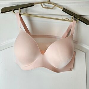Victorias Secret Perfect Shape Full Coverage Bra Peach Nude 36DD Push Up Padded